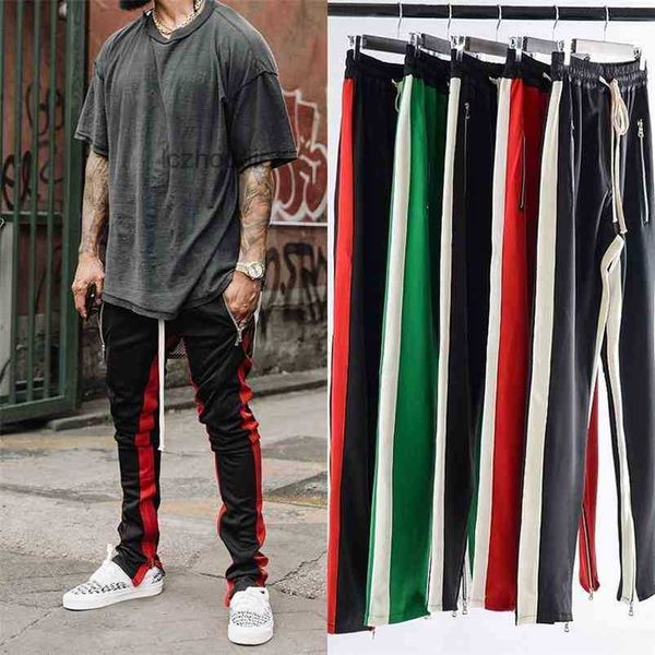 striped track pants mens hip-hop joggers for male women streetwear colorblock zipper loose sweat slim fit trousers 210715 xg02, Black
striped track pants mens hip-hop joggers for male women streetwear colorblock zipper loose sweat slim fit trousers 210715 xg02, Black