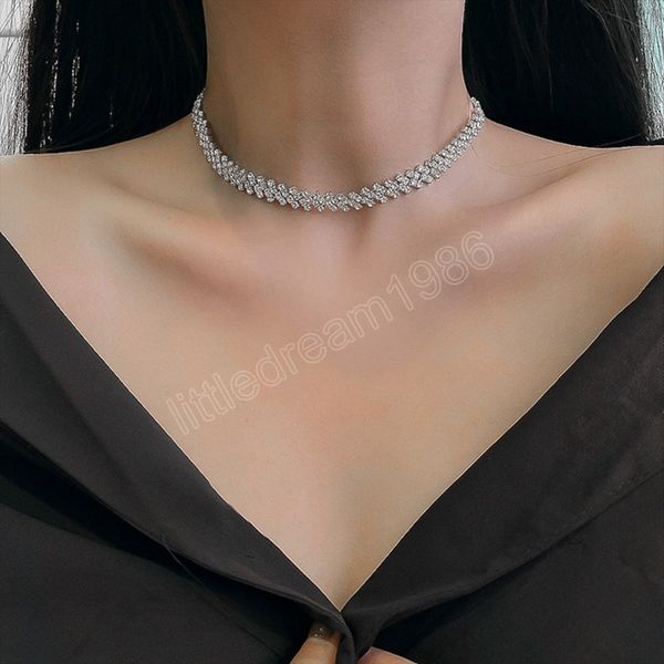 exquisite embellished with crystal stone choker necklace for women chain banquet party jewelry gift, Golden;silver
exquisite embellished with crystal stone choker necklace for women chain banquet party jewelry gift, Golden;silver