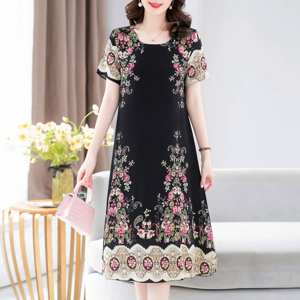 party dresses fashion summer dress for long vintage loose women elegant short sleeve casual o-neck print woman clothing 230428, White;black
party dresses fashion summer dress for long vintage loose women elegant short sleeve casual o-neck print woman clothing 230428, White;black