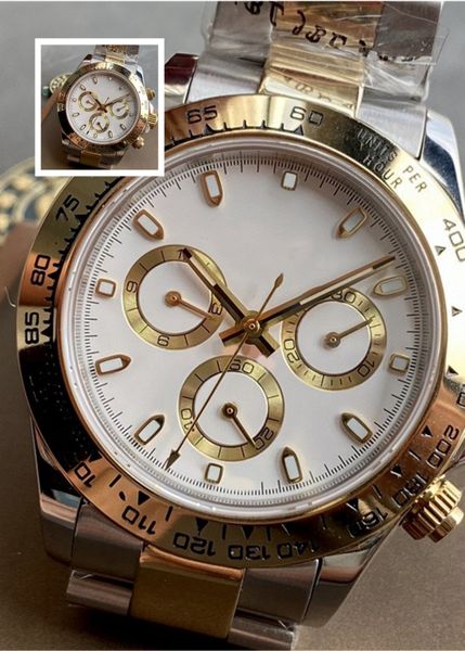 High quality men's watch 40mm mechanical movement sapphire watch 904L stainless steel white dial Orologio di Lusso Montre
High quality men's watch 40mm mechanical movement sapphire watch 904L stainless steel white dial Orologio di Lusso Montre