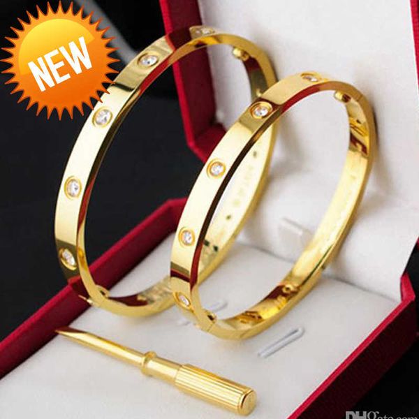 fashion silver ladies rose gold bracelets lady screw men screwdriver diamond luxury designer jewelry womens mens bangle box need extra, Black
fashion silver ladies rose gold bracelets lady screw men screwdriver diamond luxury designer jewelry womens mens bangle box need extra, Black