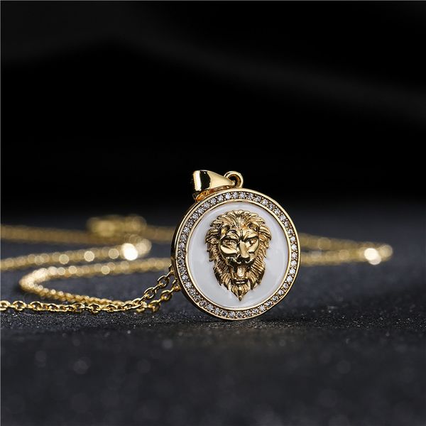 fashion gold plated lion head pendant necklace white enamel jewelry for gift, Silver
fashion gold plated lion head pendant necklace white enamel jewelry for gift, Silver