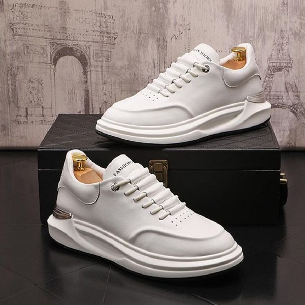 white shoe men casual sneaker hip-hop flat skateboard leather round toe thick sole lace up shoes zapatillas hombre d2h40, Black
white shoe men casual sneaker hip-hop flat skateboard leather round toe thick sole lace up shoes zapatillas hombre d2h40, Black