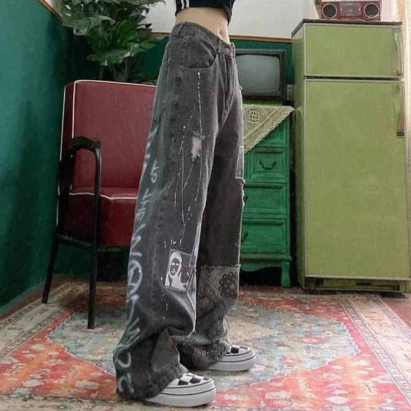 men's jeans cool women denim vintage girl fashion harajuku baggy pants ulzzang funny ins trousers femme summer straight streetwear, Blue
men's jeans cool women denim vintage girl fashion harajuku baggy pants ulzzang funny ins trousers femme summer straight streetwear, Blue