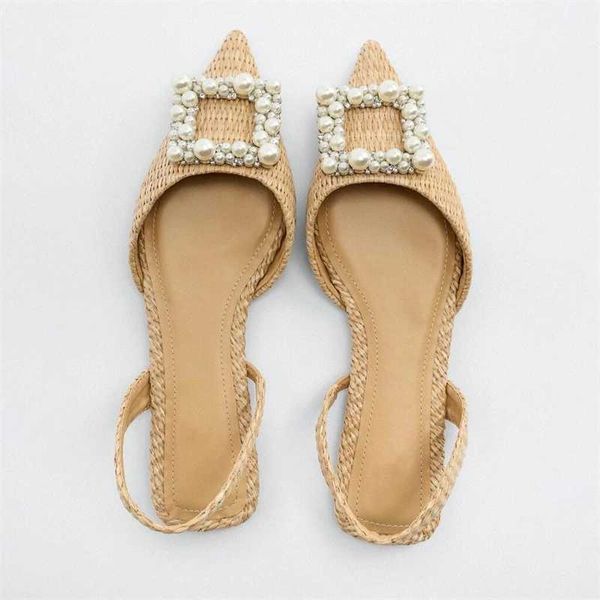 new sandals womens flat woven summer woman pearl beads slingback slippers female pointed toe sandal plus size 230406, Black
new sandals womens flat woven summer woman pearl beads slingback slippers female pointed toe sandal plus size 230406, Black