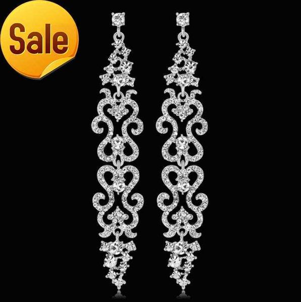 luxury floral long drop earrings for women clear crystal bridal bridesmaid hanging earrings wedding jewelry accessories, Silver
luxury floral long drop earrings for women clear crystal bridal bridesmaid hanging earrings wedding jewelry accessories, Silver
