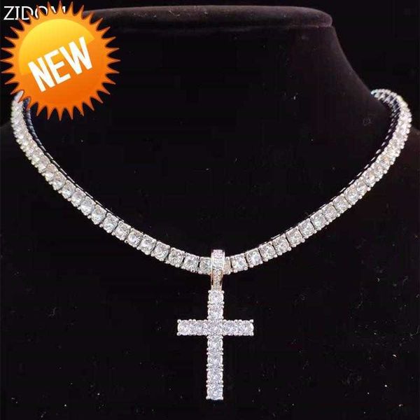 pendant necklaces men women hip hop cross necklace with 4mm zircon tennis chain iced out bling hiphop jewelry fashion gift, Silver
pendant necklaces men women hip hop cross necklace with 4mm zircon tennis chain iced out bling hiphop jewelry fashion gift, Silver