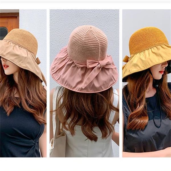 designer straw hat brand letter cap summer black rubber bow shading hats female hollow straw hat uv resistant large eaves sun fisherman buck, Blue;gray
designer straw hat brand letter cap summer black rubber bow shading hats female hollow straw hat uv resistant large eaves sun fisherman buck, Blue;gray