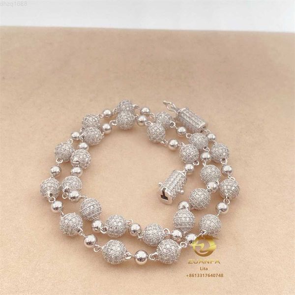 hip hop bling fine jewelry 8mm width pass diamond tester vvs moissanite iced out ball chain for pendant, Silver
hip hop bling fine jewelry 8mm width pass diamond tester vvs moissanite iced out ball chain for pendant, Silver