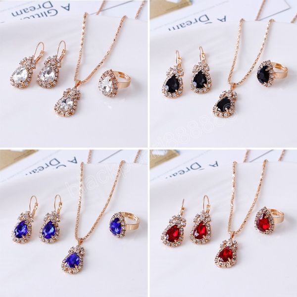 exquisite fashion jewelry set crystal rhinestone ring earrings necklace for women wedding jewelry, Silver
exquisite fashion jewelry set crystal rhinestone ring earrings necklace for women wedding jewelry, Silver