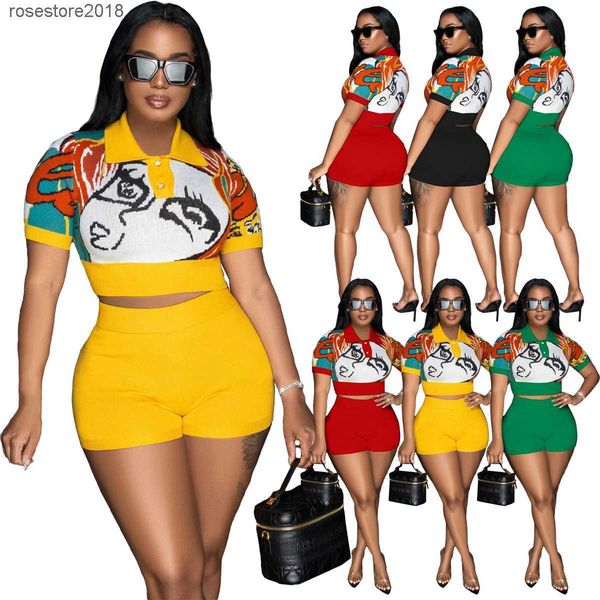 2023 womens designer clothing casual tracksuits two piece outfits fashion printed polo collar cashmere thread spliced shorts sleeve shorts s, Gray
2023 womens designer clothing casual tracksuits two piece outfits fashion printed polo collar cashmere thread spliced shorts sleeve shorts s, Gray