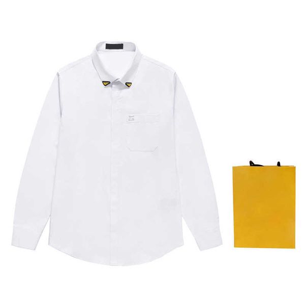 men's shirt 2023 spring and autumn new designer high-quality gang handsome solid color collar print men's fashion long-sleeved shi, White;black
men's shirt 2023 spring and autumn new designer high-quality gang handsome solid color collar print men's fashion long-sleeved shi, White;black