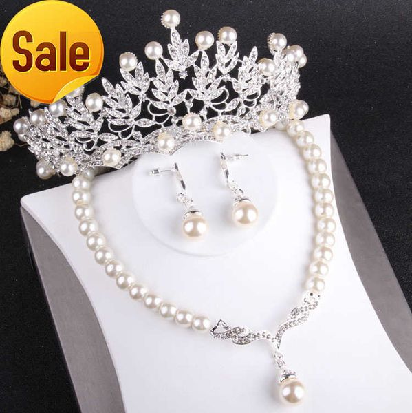charming silver pearls bridal jewelry sets 3 pieces suits necklace earrings tiaras/crowns bridal accessories wedding jewelry sets t305645, Slivery;golden
charming silver pearls bridal jewelry sets 3 pieces suits necklace earrings tiaras/crowns bridal accessories wedding jewelry sets t305645, Slivery;golden