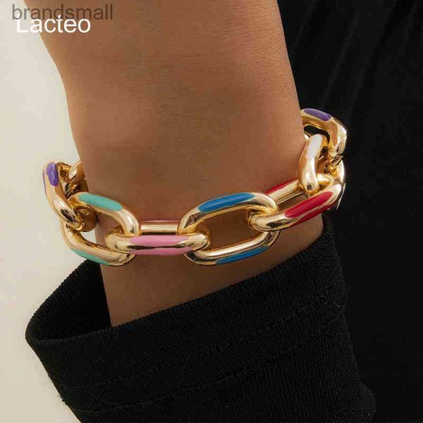 designer bracelet lacteo bohemian colorful painted aluminum chain charm bracelet jewelry for women fashion trendy cross bangle, Golden;silver 
designer bracelet lacteo bohemian colorful painted aluminum chain charm bracelet jewelry for women fashion trendy cross bangle, Golden;silver