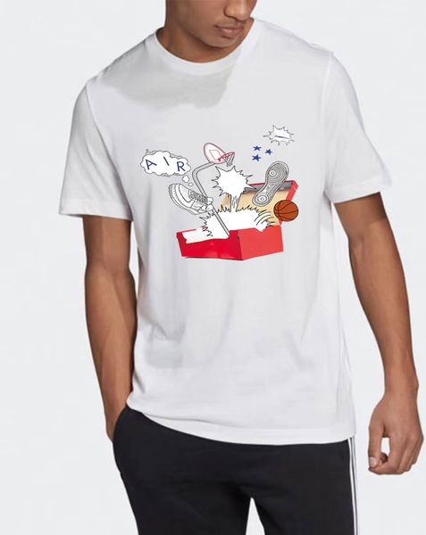 2023 summer men t-shirt shoe box printed pure cotton t shirts male sports leisure breathable short sleeve tees, White;black
2023 summer men t-shirt shoe box printed pure cotton t shirts male sports leisure breathable short sleeve tees, White;black