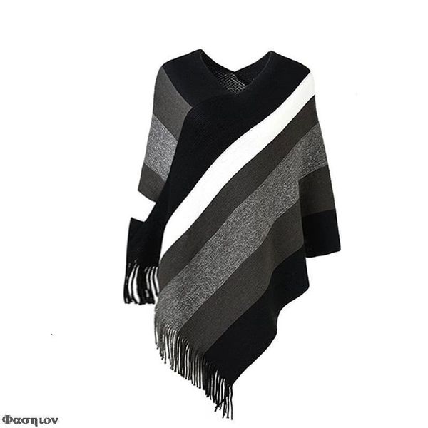 shawls women winter cloak soft knitted stripe tassel cardigan capes shawl coat ponchos female ethnic cape poncho cloak dropship 230428, Blue;gray
shawls women winter cloak soft knitted stripe tassel cardigan capes shawl coat ponchos female ethnic cape poncho cloak dropship 230428, Blue;gray