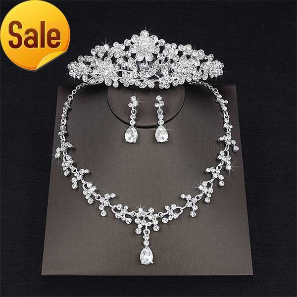 2018 luxury drop rhinestone wedding jewelry set necklace crown tiaras crown earrings headwear beading three piece party bridal accessories, Silver
2018 luxury drop rhinestone wedding jewelry set necklace crown tiaras crown earrings headwear beading three piece party bridal accessories, Silver