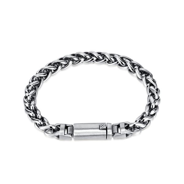 8mm 9inch (23cm) silver wheat braid bracelet stainless steel link chain bracelets bangle for mens women casting jewelry hip-hop n1347, Black
8mm 9inch (23cm) silver wheat braid bracelet stainless steel link chain bracelets bangle for mens women casting jewelry hip-hop n1347, Black