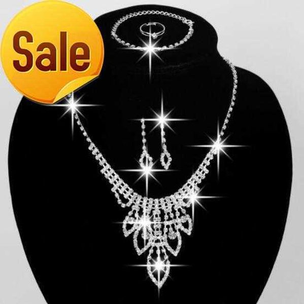 wedding jewelry sets earrings necklace rings bracelet accessories one set include four pcs luxury fashion new style sell ht125, Silver
wedding jewelry sets earrings necklace rings bracelet accessories one set include four pcs luxury fashion new style sell ht125, Silver