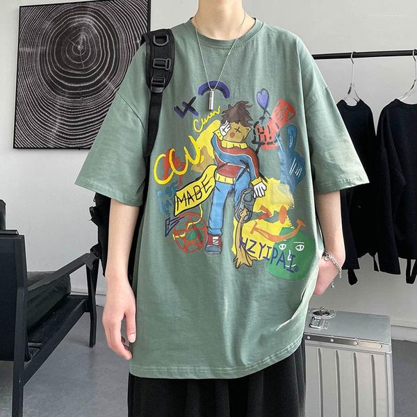 cartoon graphic oversized t shirt men's casual japanese style for teens summer harajuku baggy short funny sleeve t-shirt, White;black
cartoon graphic oversized t shirt men's casual japanese style for teens summer harajuku baggy short funny sleeve t-shirt, White;black