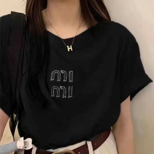 summer short-sleeved t shirt women sweatshirt letter embroidered t-shirt designer tshirt womens casual round neck pullover shirts 887, White
summer short-sleeved t shirt women sweatshirt letter embroidered t-shirt designer tshirt womens casual round neck pullover shirts 887, White