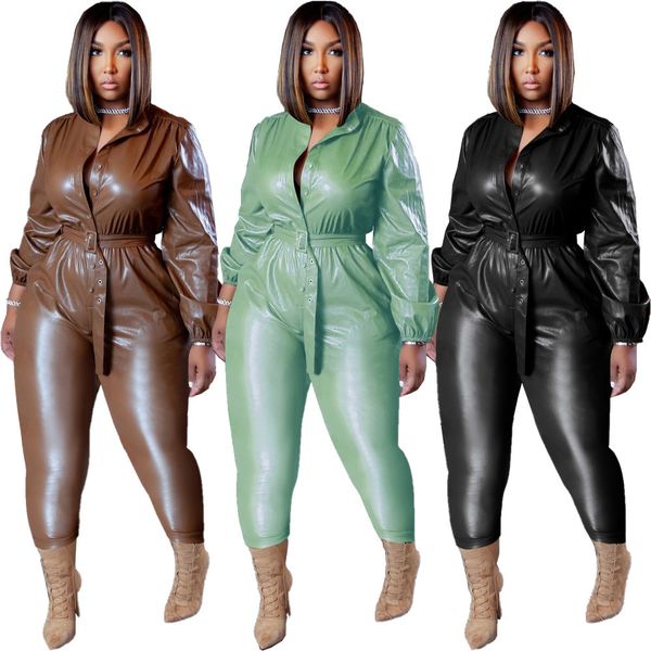 women's plus size pants women faux leather latex jumpsuits srping fall smooth wet look bodysuit elastic black pu jumpsuit slim clubwear
women's plus size pants women faux leather latex jumpsuits srping fall smooth wet look bodysuit elastic black pu jumpsuit slim clubwear