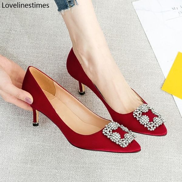 dress shoes red high heels shoes woman basic pumps red satin cloth shiny diamond buckle shallow work shoe fashion women shoes pump 230201, Black
dress shoes red high heels shoes woman basic pumps red satin cloth shiny diamond buckle shallow work shoe fashion women shoes pump 230201, Black