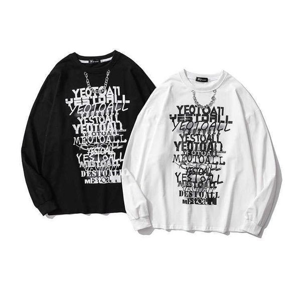 2023 hip-hop printed round-neck long-sleeved t-shirt men's casual sweater, Black
2023 hip-hop printed round-neck long-sleeved t-shirt men's casual sweater, Black