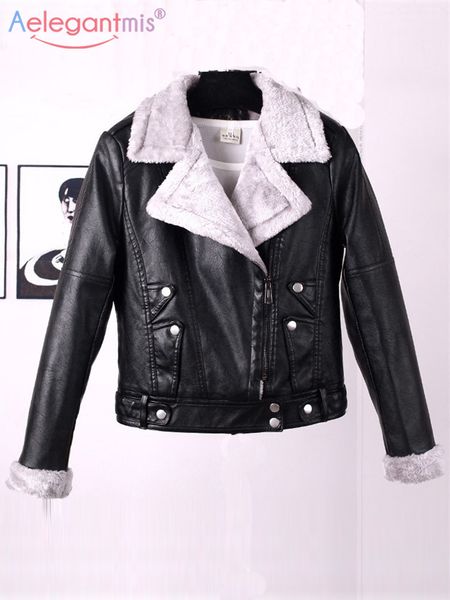 womens leather faux aelegantmis autumn winter jacket women fur coat ladies slim short motorcyle biker basic warm plush outerwear 230131, Black
womens leather faux aelegantmis autumn winter jacket women fur coat ladies slim short motorcyle biker basic warm plush outerwear 230131, Black