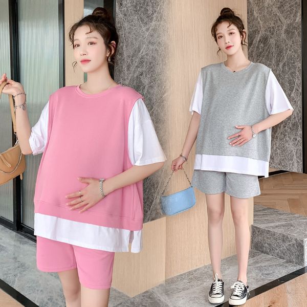 sleep lounge summer casual cotton patchwork maternity clothing sets loose tees belly shorts suits clothes for pregnant women pregnancy 23020, White
sleep lounge summer casual cotton patchwork maternity clothing sets loose tees belly shorts suits clothes for pregnant women pregnancy 23020, White