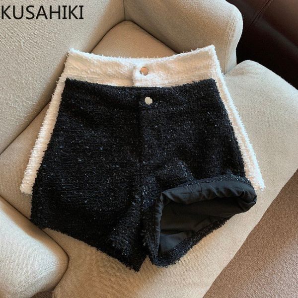 women's shorts kusahiki autumn winter high waist tweed korean fashion bottoms causal wide leg short femininos pantalones mujer 230201, White;black
women's shorts kusahiki autumn winter high waist tweed korean fashion bottoms causal wide leg short femininos pantalones mujer 230201, White;black