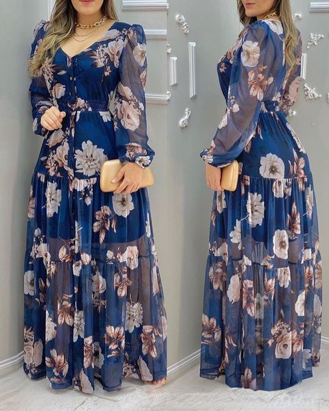casual dresses women's summer blue printed chiffon dress-with lining 230131, Black;gray
casual dresses women's summer blue printed chiffon dress-with lining 230131, Black;gray