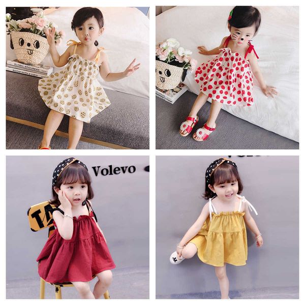 girl's 2022 new 100% cotton toddler baby girls floral printed halter sleeveless elastic summer beach sundress sling dresses 0131, Red;yellow
girl's 2022 new 100% cotton toddler baby girls floral printed halter sleeveless elastic summer beach sundress sling dresses 0131, Red;yellow