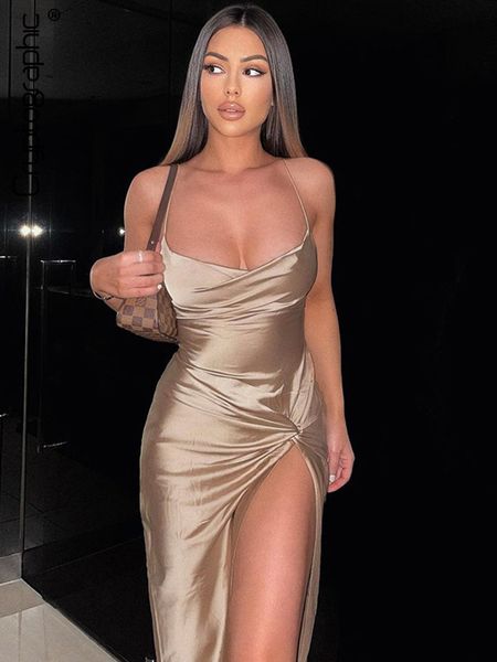 set casual dresses cryptographic satin backless strappy bandage split midi dress for women elegant fashion draped club party 230131, Red;black
set casual dresses cryptographic satin backless strappy bandage split midi dress for women elegant fashion draped club party 230131, Red;black