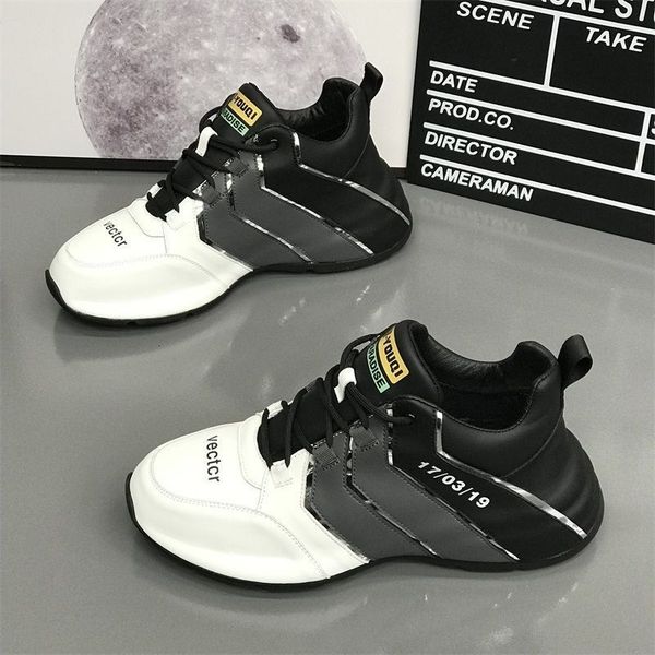 dress shoes men's spring autumn leather comfortable platform sneakers men lace up fashion running luxury zapatos de hombre 230201, Black
dress shoes men's spring autumn leather comfortable platform sneakers men lace up fashion running luxury zapatos de hombre 230201, Black