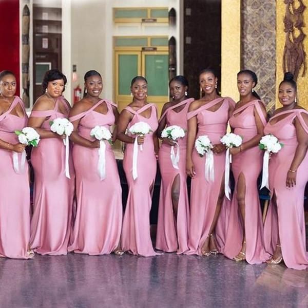 2023 pink bridesmaid dresses one shoulder straps mermaid chiffon side slit beach plus size wedding guest gowns custom made formal evening we, White;pink
2023 pink bridesmaid dresses one shoulder straps mermaid chiffon side slit beach plus size wedding guest gowns custom made formal evening we, White;pink