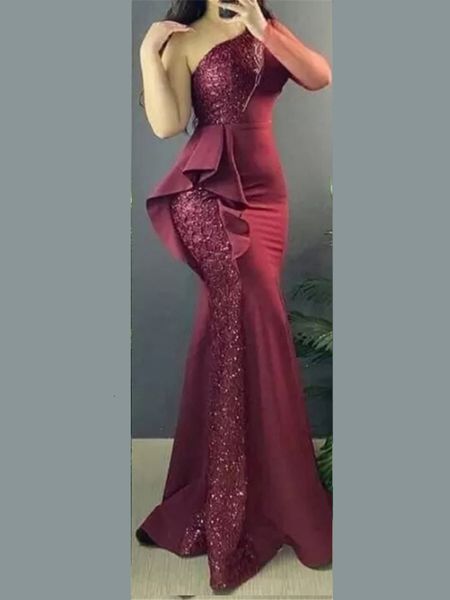 party dresses idress women summer one shoulder ruffles elegant formal gowns wedding guest bridesmaid sequin evening birthday maxi dress 2302, White;black
party dresses idress women summer one shoulder ruffles elegant formal gowns wedding guest bridesmaid sequin evening birthday maxi dress 2302, White;black