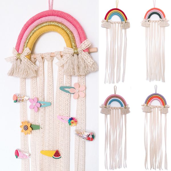 wall decor weave macrame rainbow kid hair clips accessories storage belt barrette organizer pendant hair holder diy decoration wall hanging
wall decor weave macrame rainbow kid hair clips accessories storage belt barrette organizer pendant hair holder diy decoration wall hanging