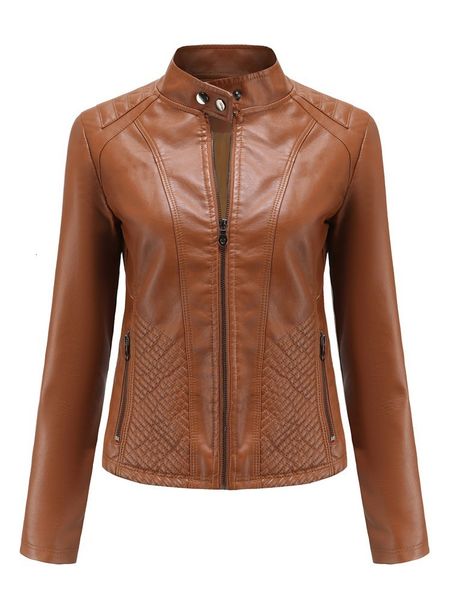 womens leather faux jackets and coats spring autumn long sleeve fashion basic motorcycle female streetwear casual outwear 230131, Black
womens leather faux jackets and coats spring autumn long sleeve fashion basic motorcycle female streetwear casual outwear 230131, Black