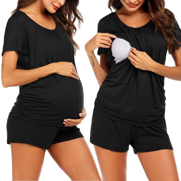 sleep lounge european and american pregnant women's round neck shortsleeved suit breastfeeding shorts nursing clothe 230201, White
sleep lounge european and american pregnant women's round neck shortsleeved suit breastfeeding shorts nursing clothe 230201, White