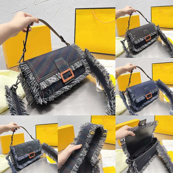 designer shoulder bag woman handbags baguette tassel bags women fashion distressed denim bag messenger crossbody bags black purses 220930
designer shoulder bag woman handbags baguette tassel bags women fashion distressed denim bag messenger crossbody bags black purses 220930