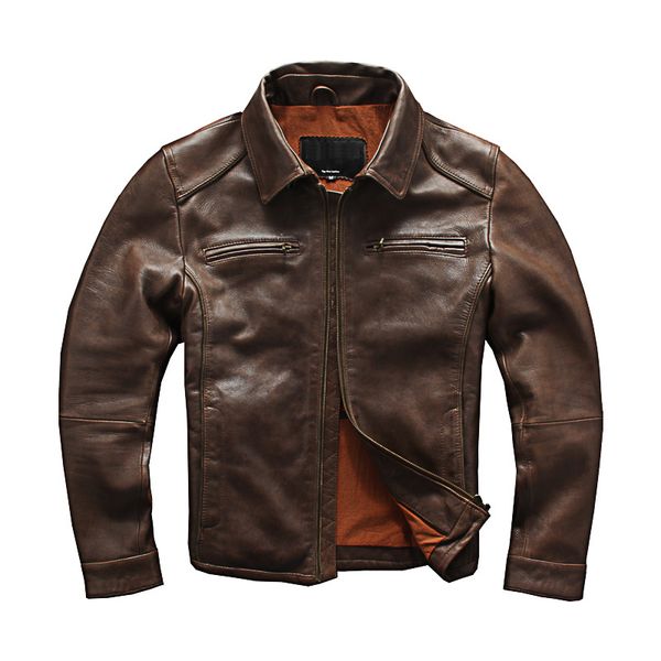 genuine leather jacket men motorcycle leather jacket casual coats outerwear male clothing brown plus size m l xxl, Black
genuine leather jacket men motorcycle leather jacket casual coats outerwear male clothing brown plus size m l xxl, Black