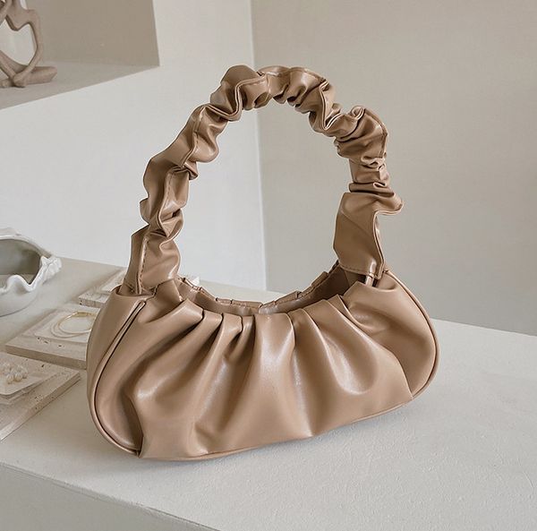 2022 solid color cloud pleated handlebags for women pu bags leisure armpit bag shopping shoulder bags dumpling handbag female c006, Black
2022 solid color cloud pleated handlebags for women pu bags leisure armpit bag shopping shoulder bags dumpling handbag female c006, Black