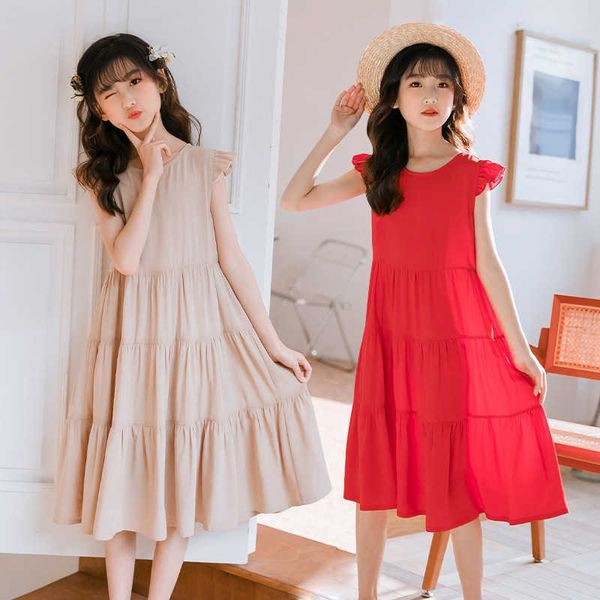 girl's korean girls sleeveless dress 2023 summer new children clothing kids brief casual dresses #7214 0131, Red;yellow
girl's korean girls sleeveless dress 2023 summer new children clothing kids brief casual dresses #7214 0131, Red;yellow