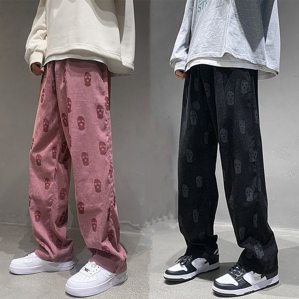 men's pants baggy corduroy men wide spring fashion design print trousers hiphop straight sweatpants oversized bottoms man y2k clothes 2, Black
men's pants baggy corduroy men wide spring fashion design print trousers hiphop straight sweatpants oversized bottoms man y2k clothes 2, Black
