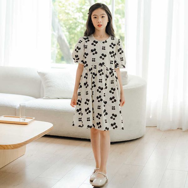 girl's es girls summer cotton 2022 new children bubble sleeve princess dress kids black and white floral printing clothing #6974 0131, Red;yellow
girl's es girls summer cotton 2022 new children bubble sleeve princess dress kids black and white floral printing clothing #6974 0131, Red;yellow