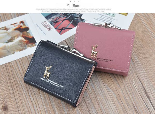 wallets new cartoon leather women pocket ladie clutch purse short card holder delicate cute girls deer cartera mujer y2301, Red;black
wallets new cartoon leather women pocket ladie clutch purse short card holder delicate cute girls deer cartera mujer y2301, Red;black