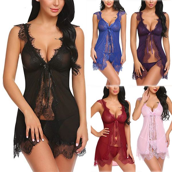 set womens thermal underwear sleepwear large size night dress lingerie plus women front closure nightwear lace temptation 230131, Red;black
set womens thermal underwear sleepwear large size night dress lingerie plus women front closure nightwear lace temptation 230131, Red;black