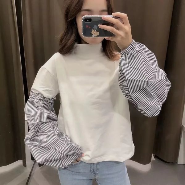 women's jackets spring and autumn white crew neck striped printed stitching design longsleeved hoodie casual sports style 230131, Black;brown
women's jackets spring and autumn white crew neck striped printed stitching design longsleeved hoodie casual sports style 230131, Black;brown