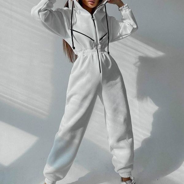 women's jumpsuits rompers winter tight waist solid color zipper hooded warm long sleeves elastic cuff women autumn ankle-banded 230201, Black;white
women's jumpsuits rompers winter tight waist solid color zipper hooded warm long sleeves elastic cuff women autumn ankle-banded 230201, Black;white